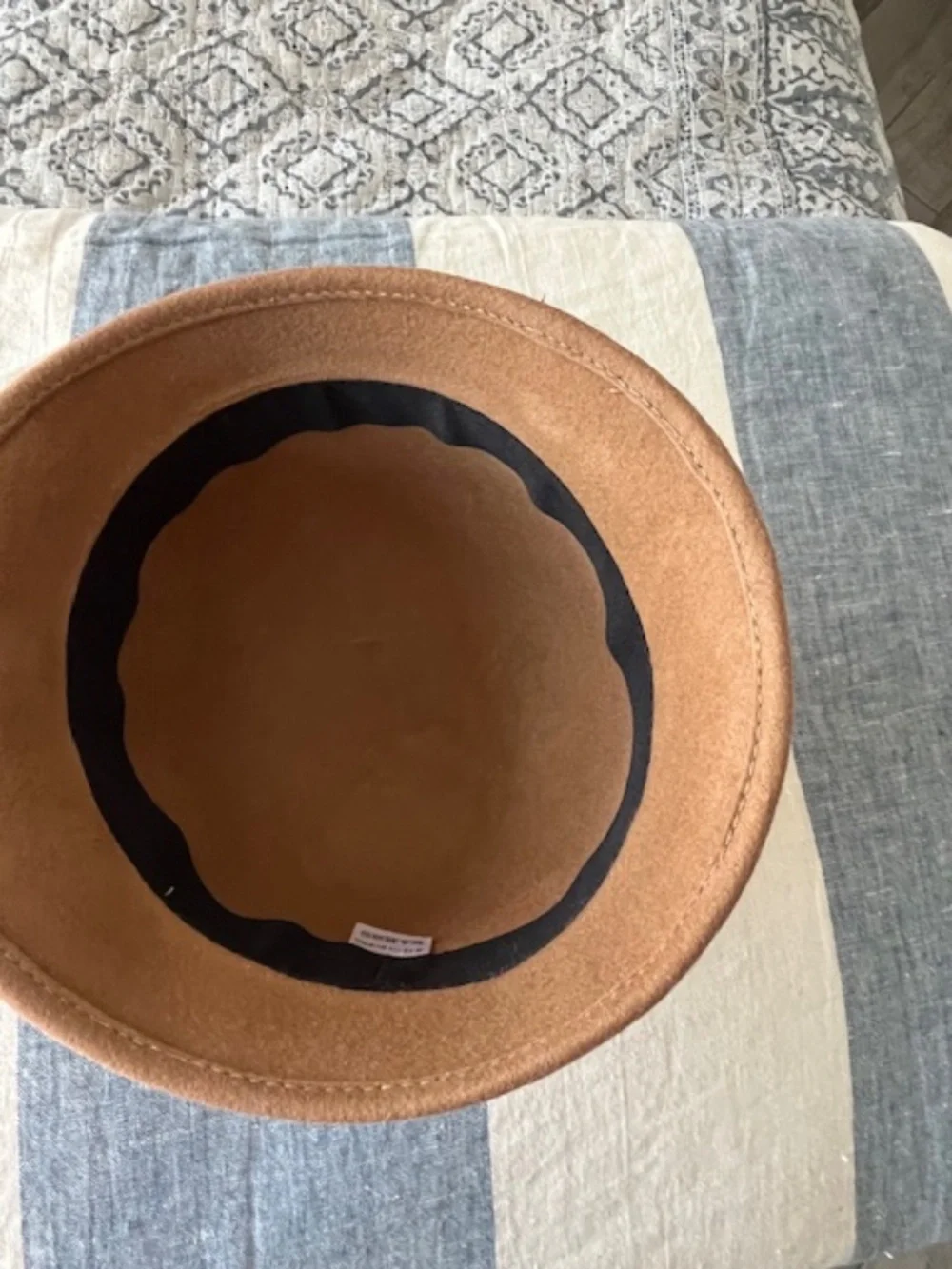 Vintage-inspired 20's Camel Cloche Bucket Hat Rosettes OS Coquette Annie Hall